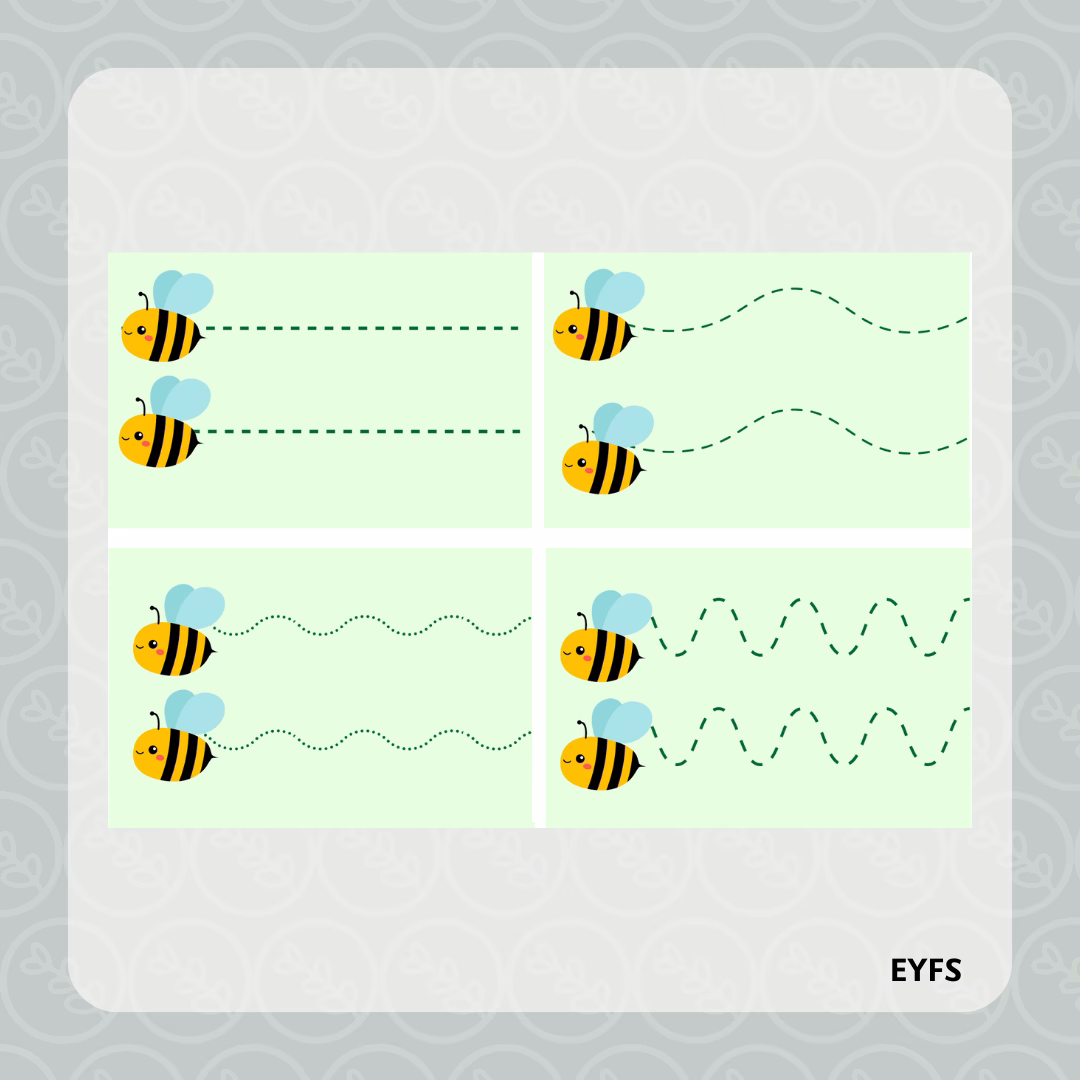Bee Pre-Writing Patterns