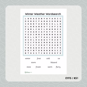 Winter Weather Wordsearch