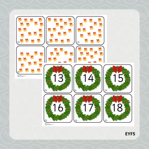 Subitsing Numbers Xmas Bells and Wreaths