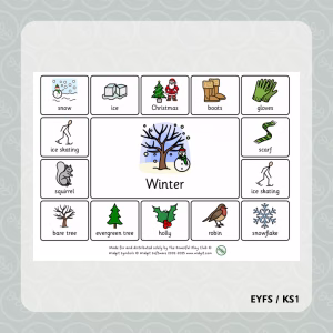 Winter Key Word Resource Mat